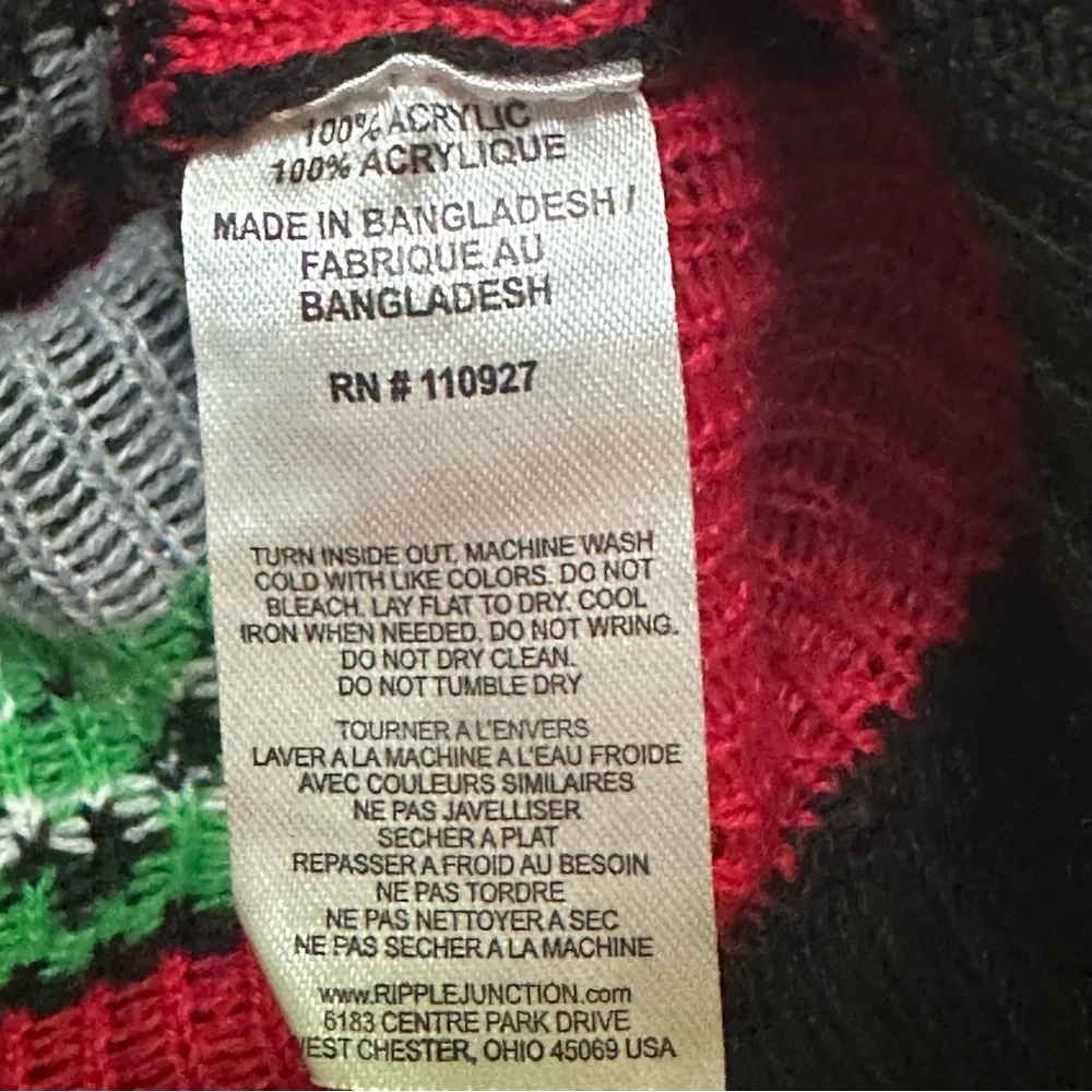 The Office Holiday Festive Black and Green Women's Sweater M